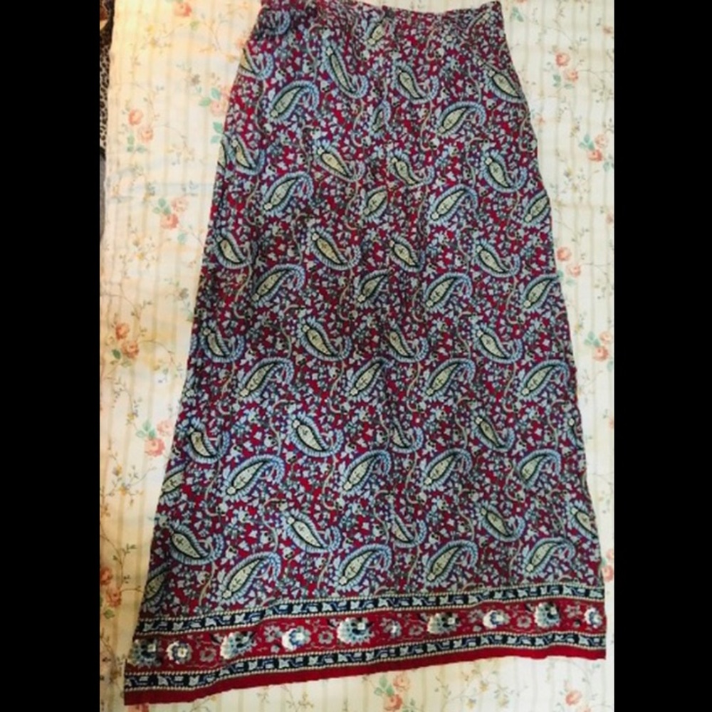 Crazy Horse Liz Claiborne Paisley Boho Skirt